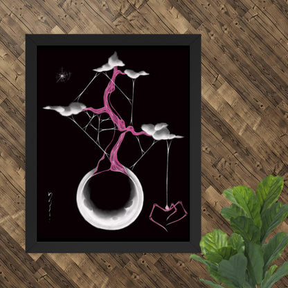 Moon Pine Bonsai - Framed Poster Print